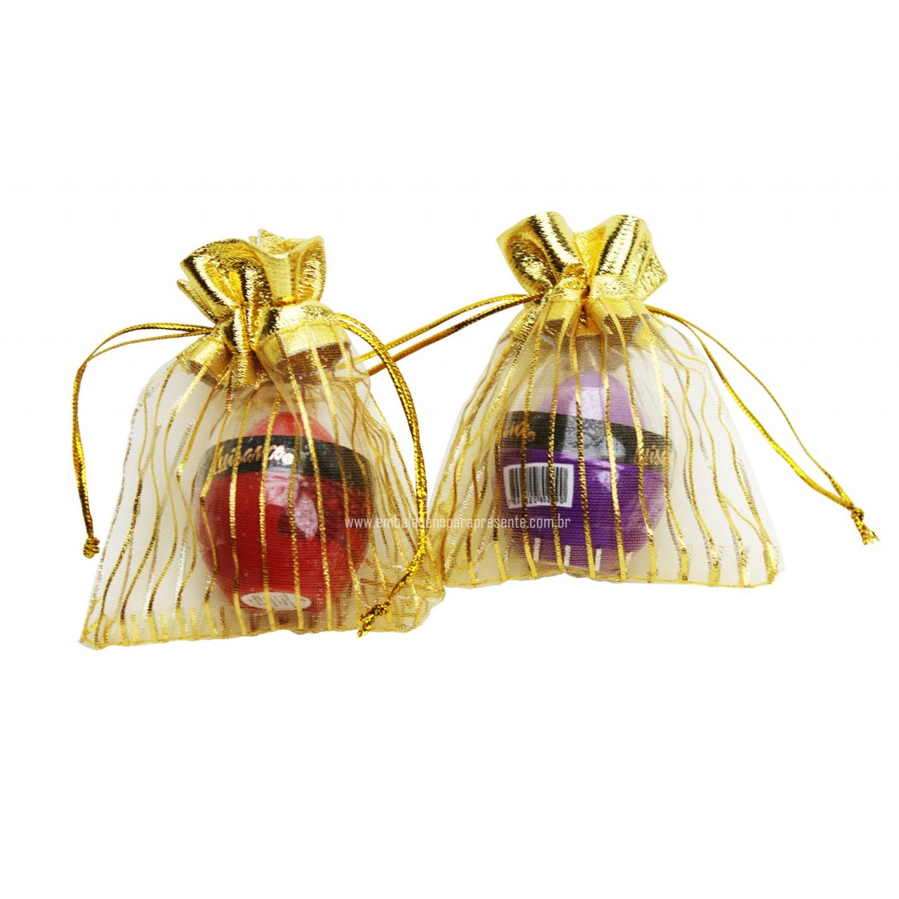 Saco Organza 08x09cm (PCT C/ 10 UN) Ouro